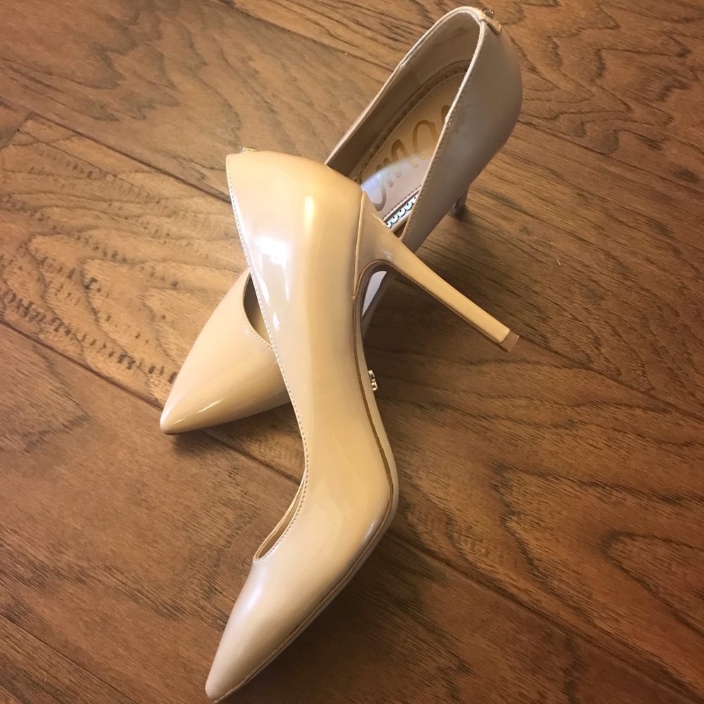 Sam Edelman Hazel Pointy Toe Pumps - Nude - 6M